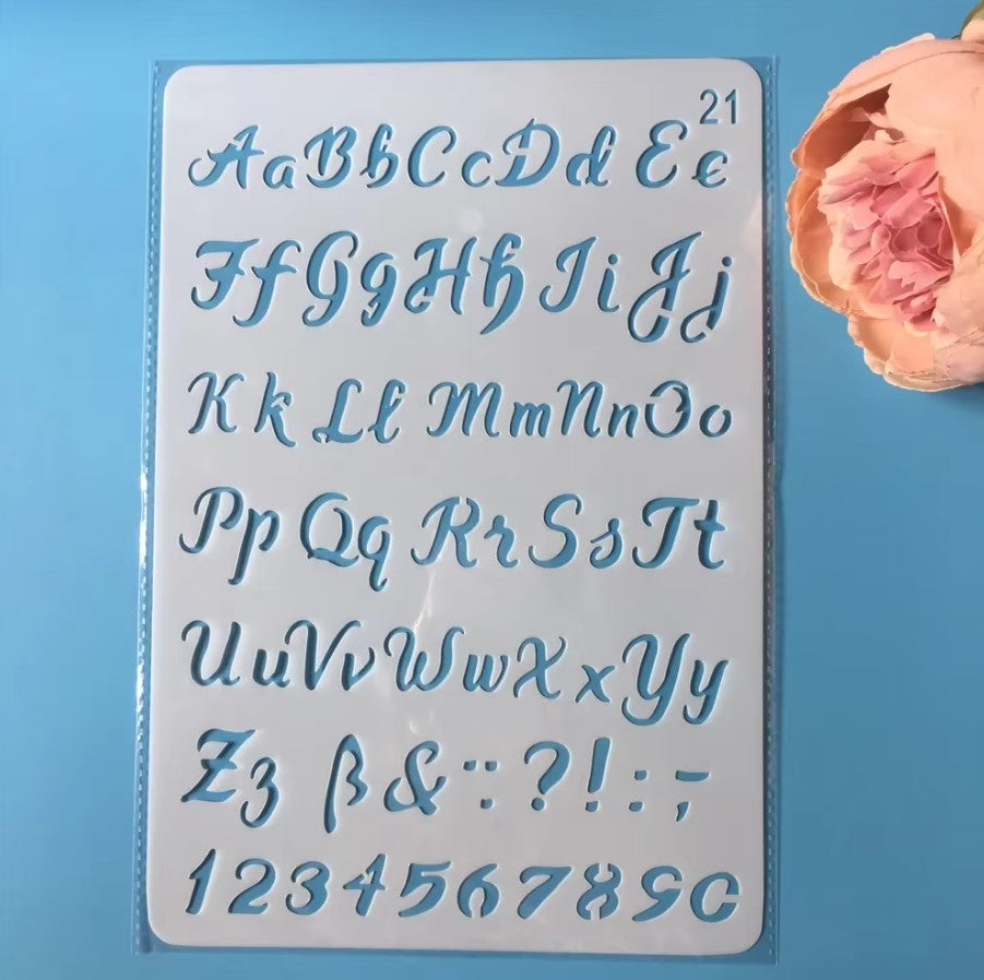 Pochoir Alphabet Majuscule et Minuscule