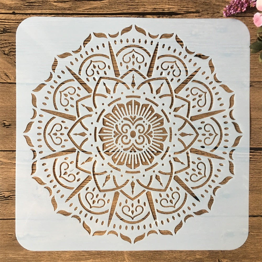 Pochoir Fleur de Rosace