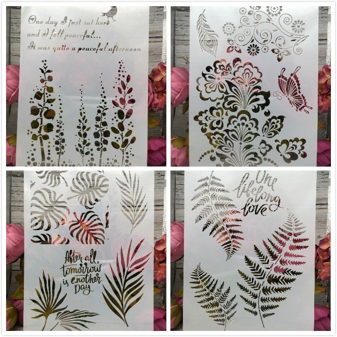 Pochoir Floral
