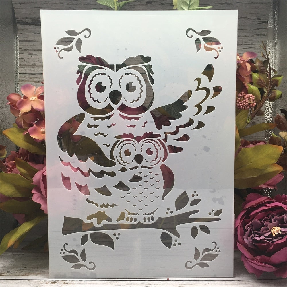 Pochoir Hibou Marrant