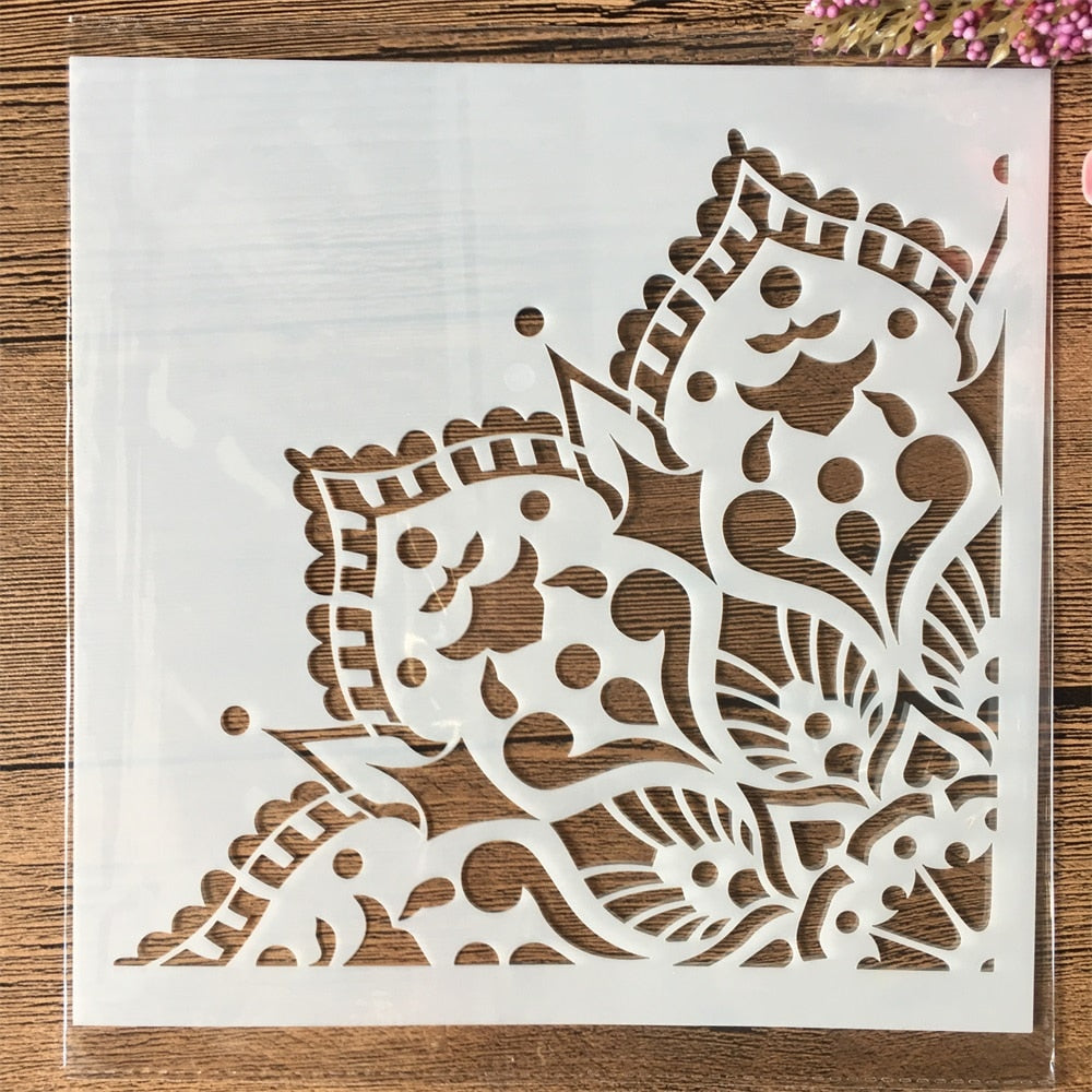 Fleur Dessin Angle Pochoir