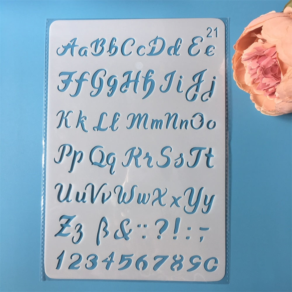 Alphabet Stylé Pochoir