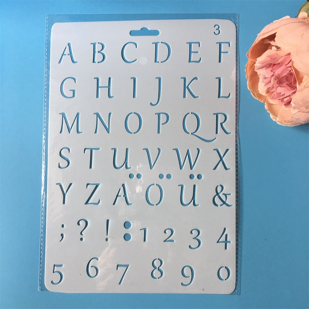 Pochoir Alphabétique
