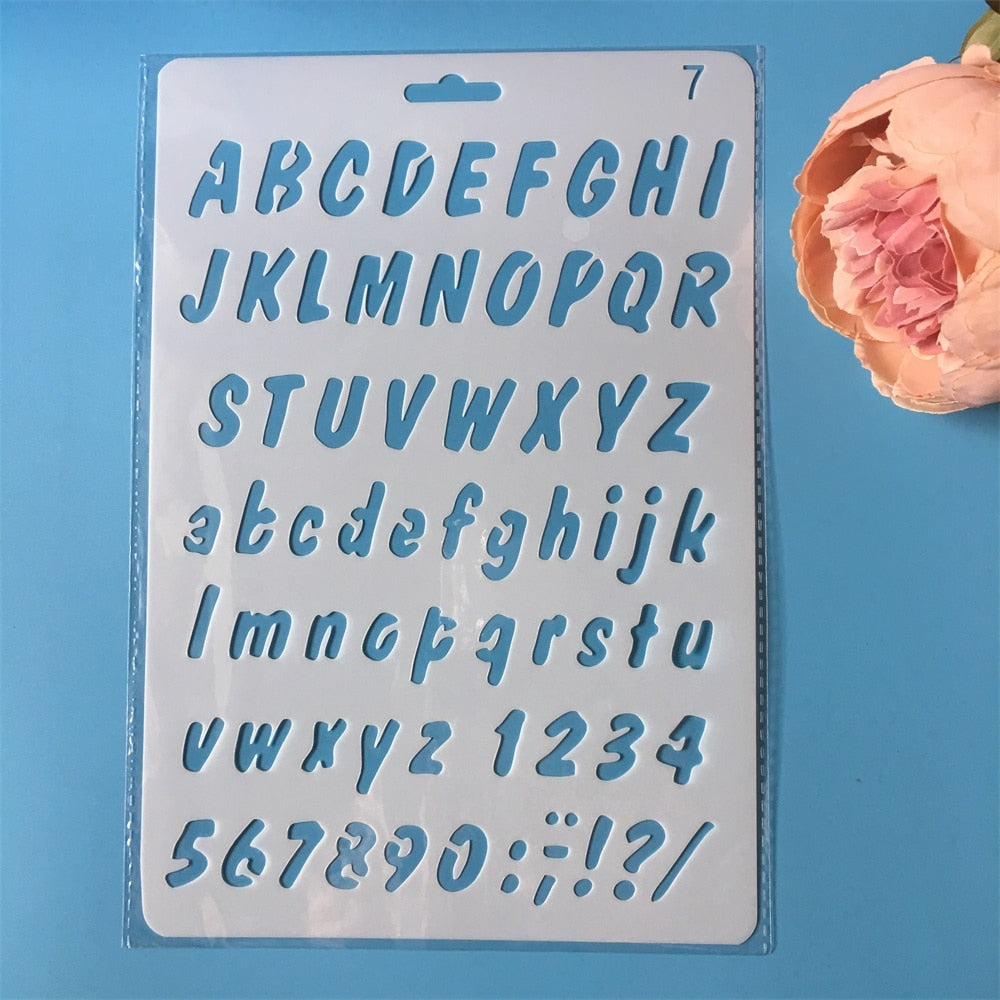 Pochoir Alphabet et Chiffres
