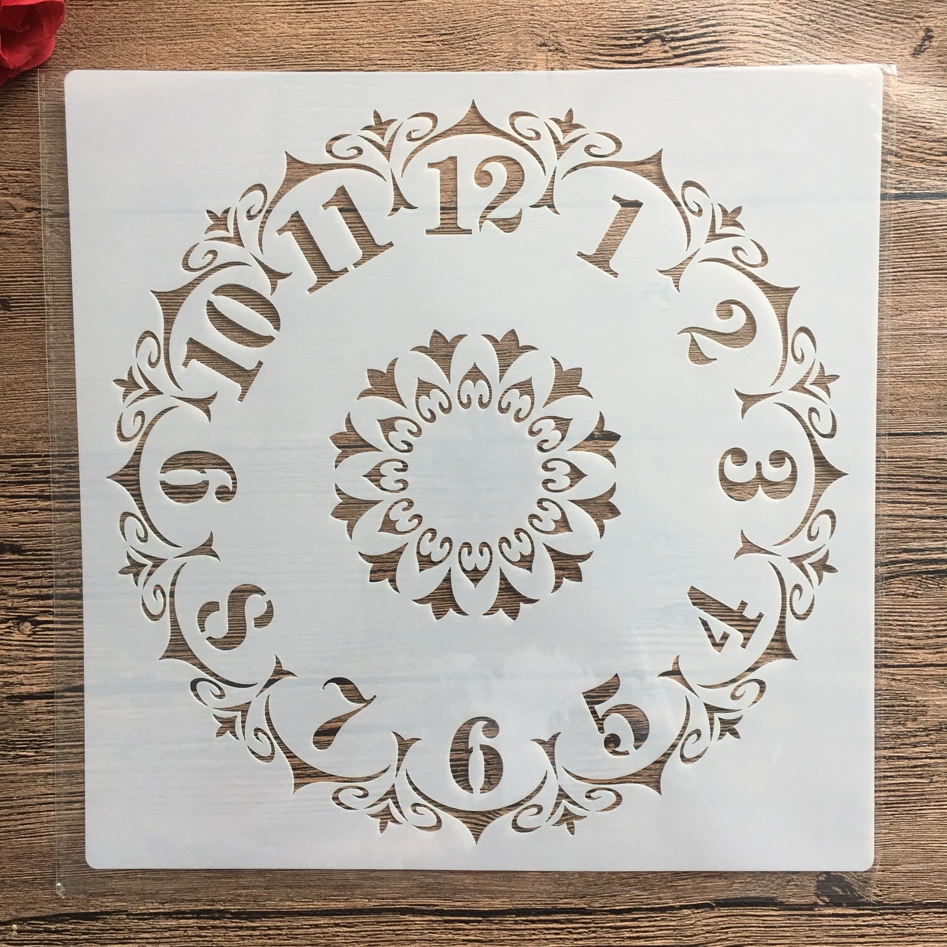 Pochoir Chiffres Horloge