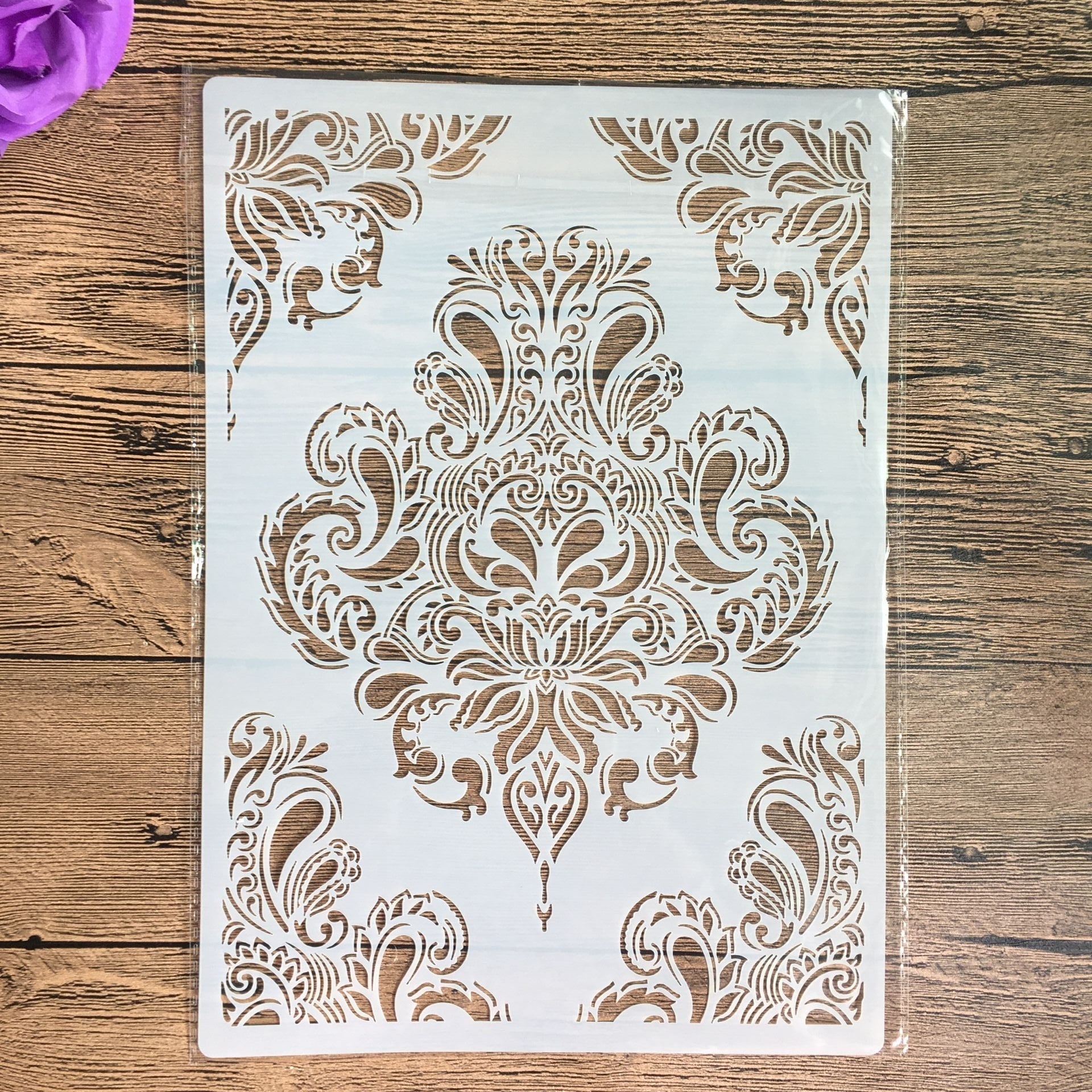 Pochoir Fleur A4