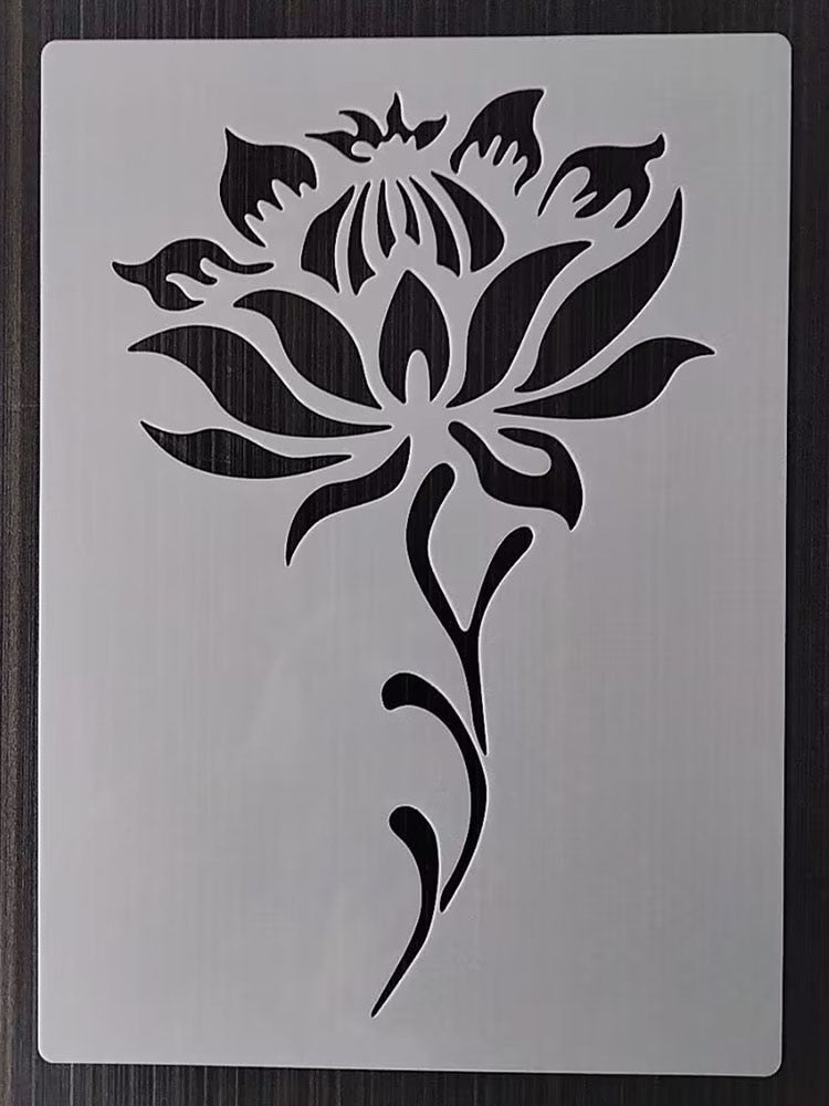 Fleur Tribal Pochoir