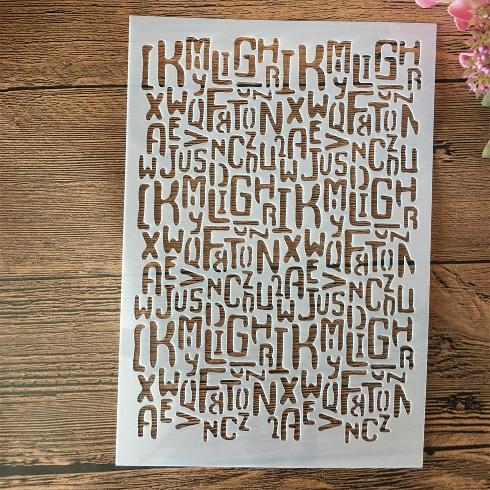 Police Alphabet Pochoir Lettre