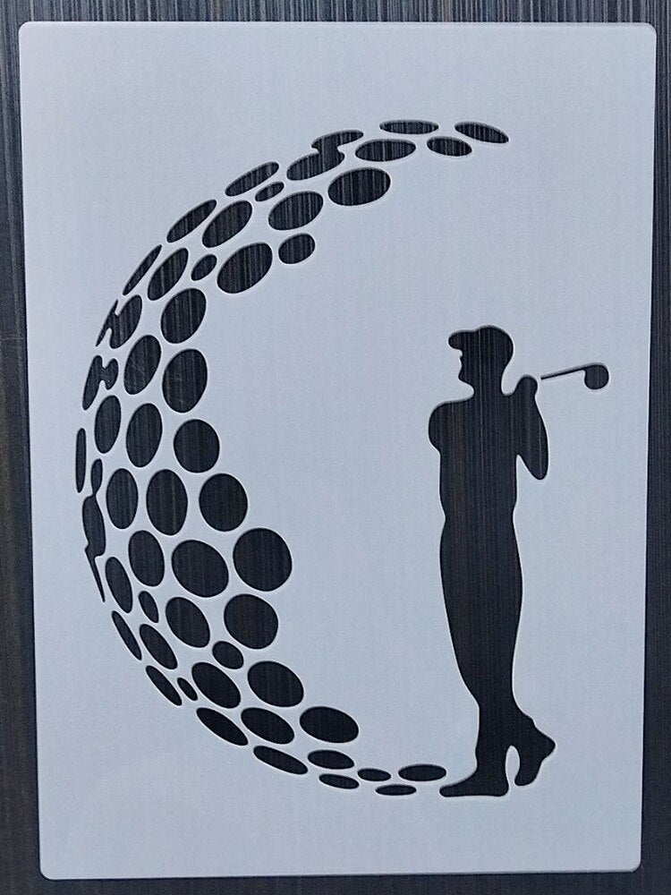Pochoir Homme Golfeur