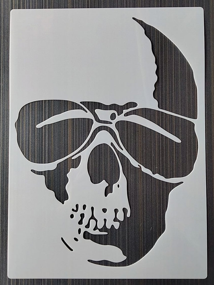 Tête de Mort Rider Pochoir