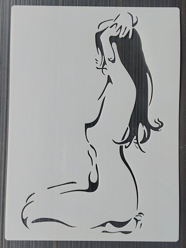 Pochoir Femme nue