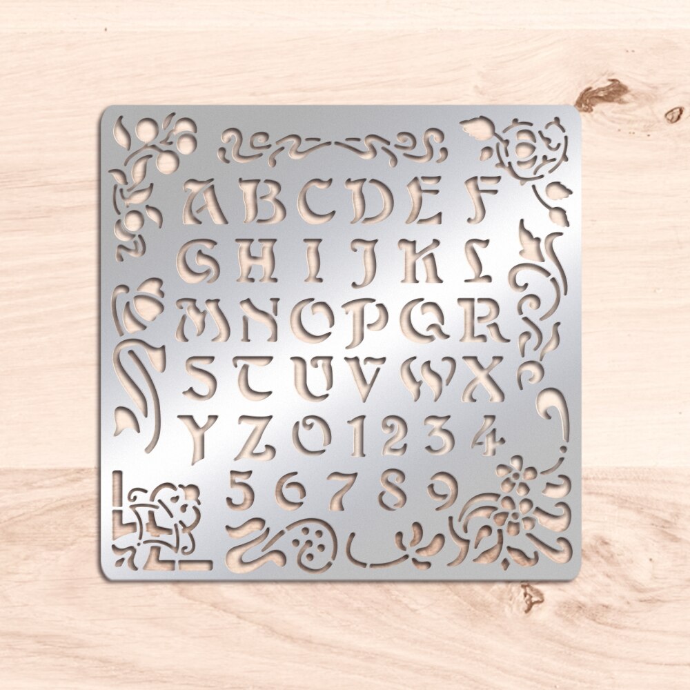 Alphabet Pochoir Metal