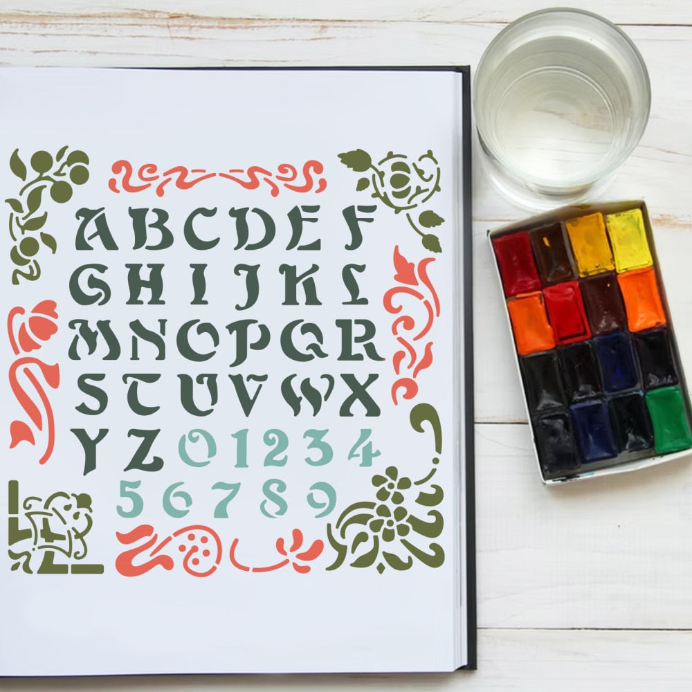 Alphabet Pochoir Metal