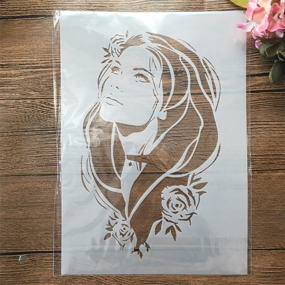Pochoir Femme Visage