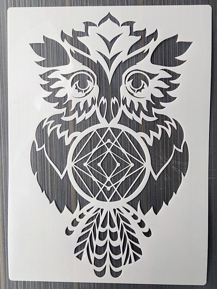 Pochoir Hibou