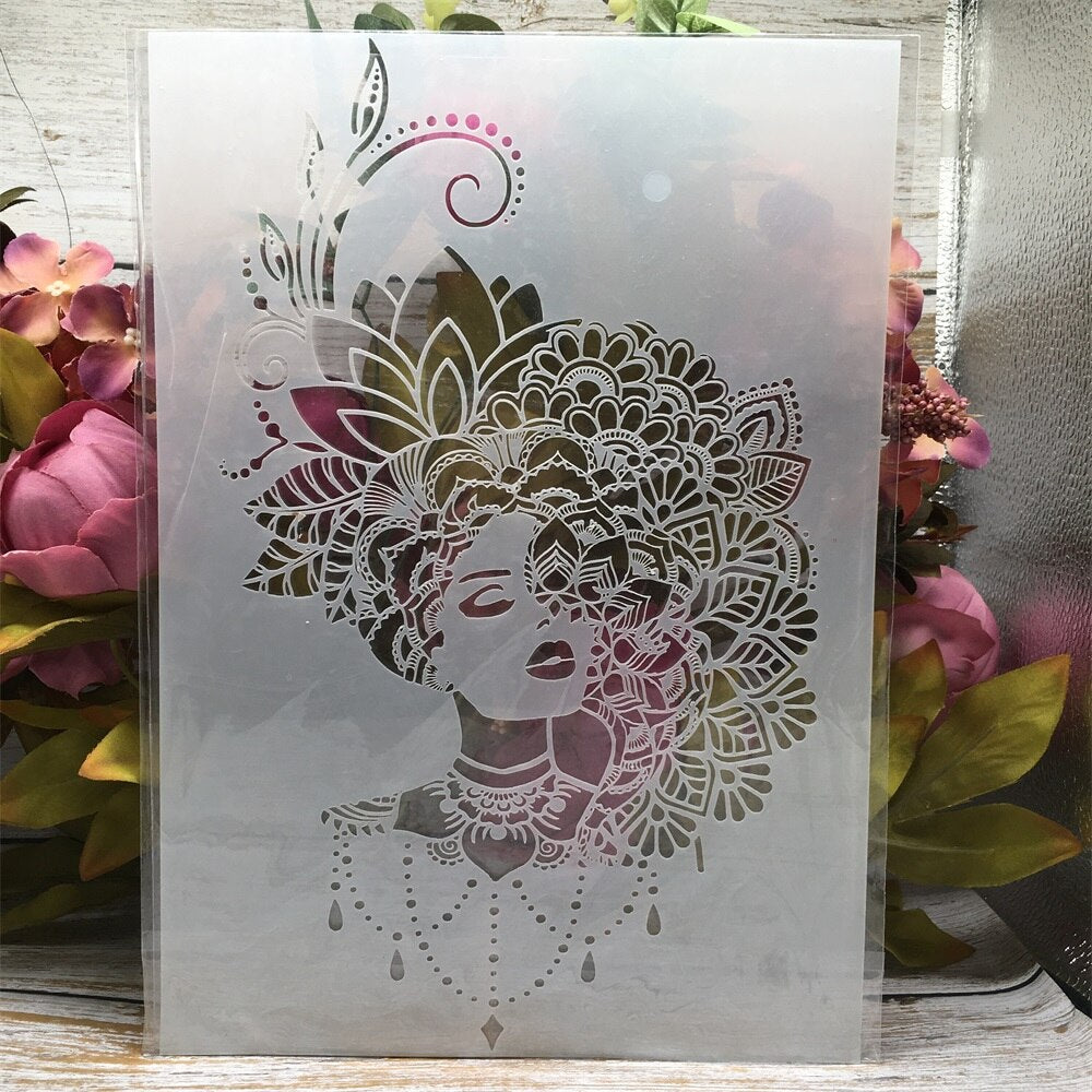 Pochoir Femme Deco
