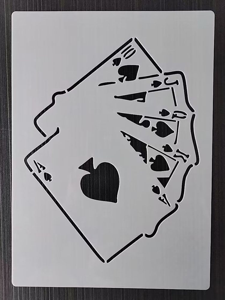 Pochoir Jeu de Carte