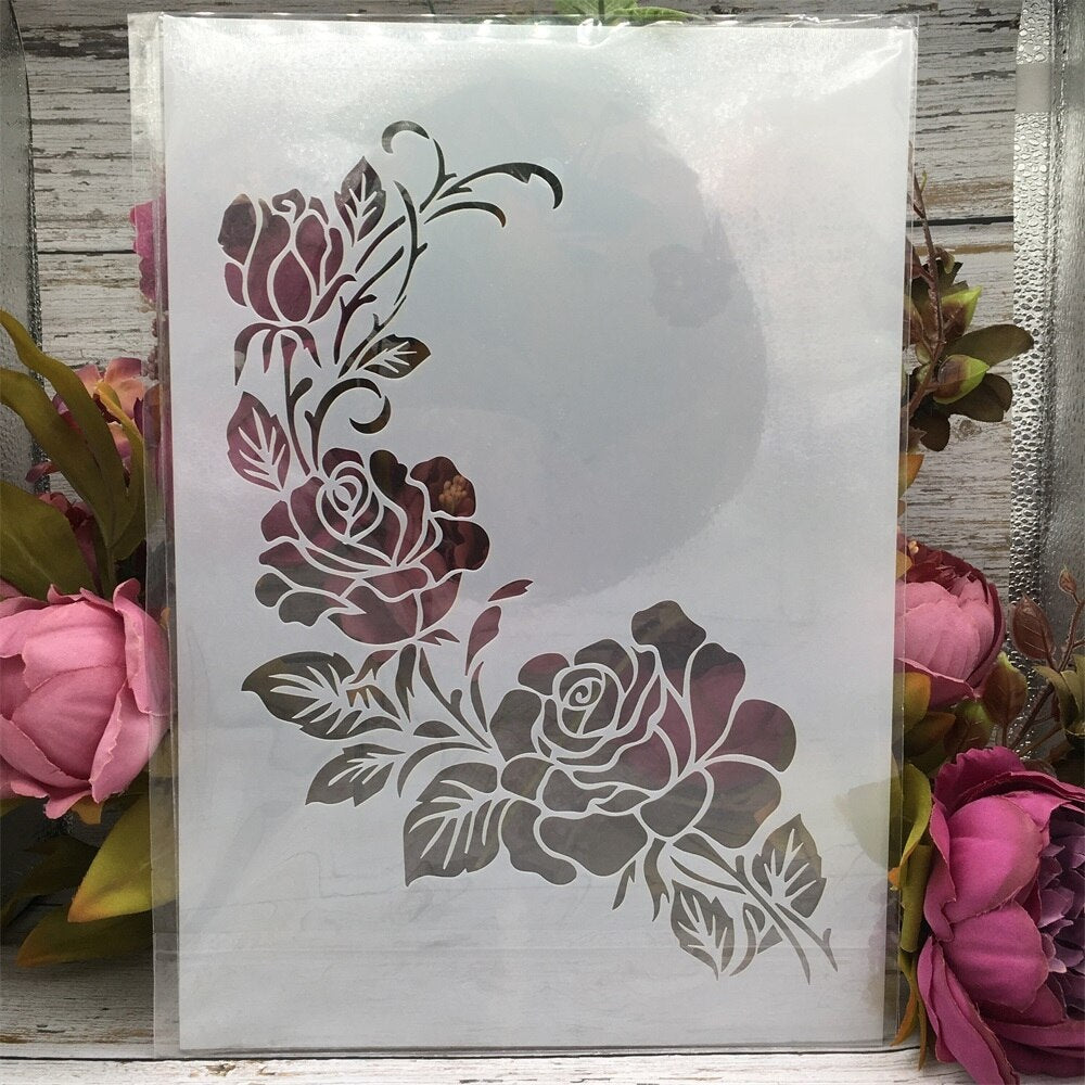 2 Roses Pochoir