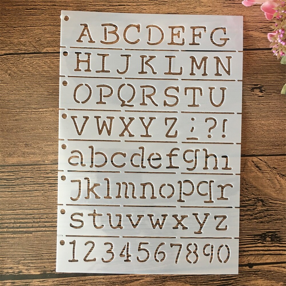 Pochoir Peinture Lettres Police Retro